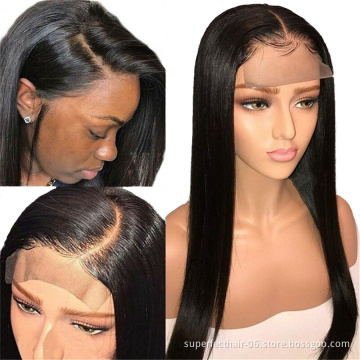 Wholesale Price Brazilian 4x4 Straight Lace Closure Wig Lace Front Human Hair Wigs Pre-Plucked With Baby Hair Closure Wig
